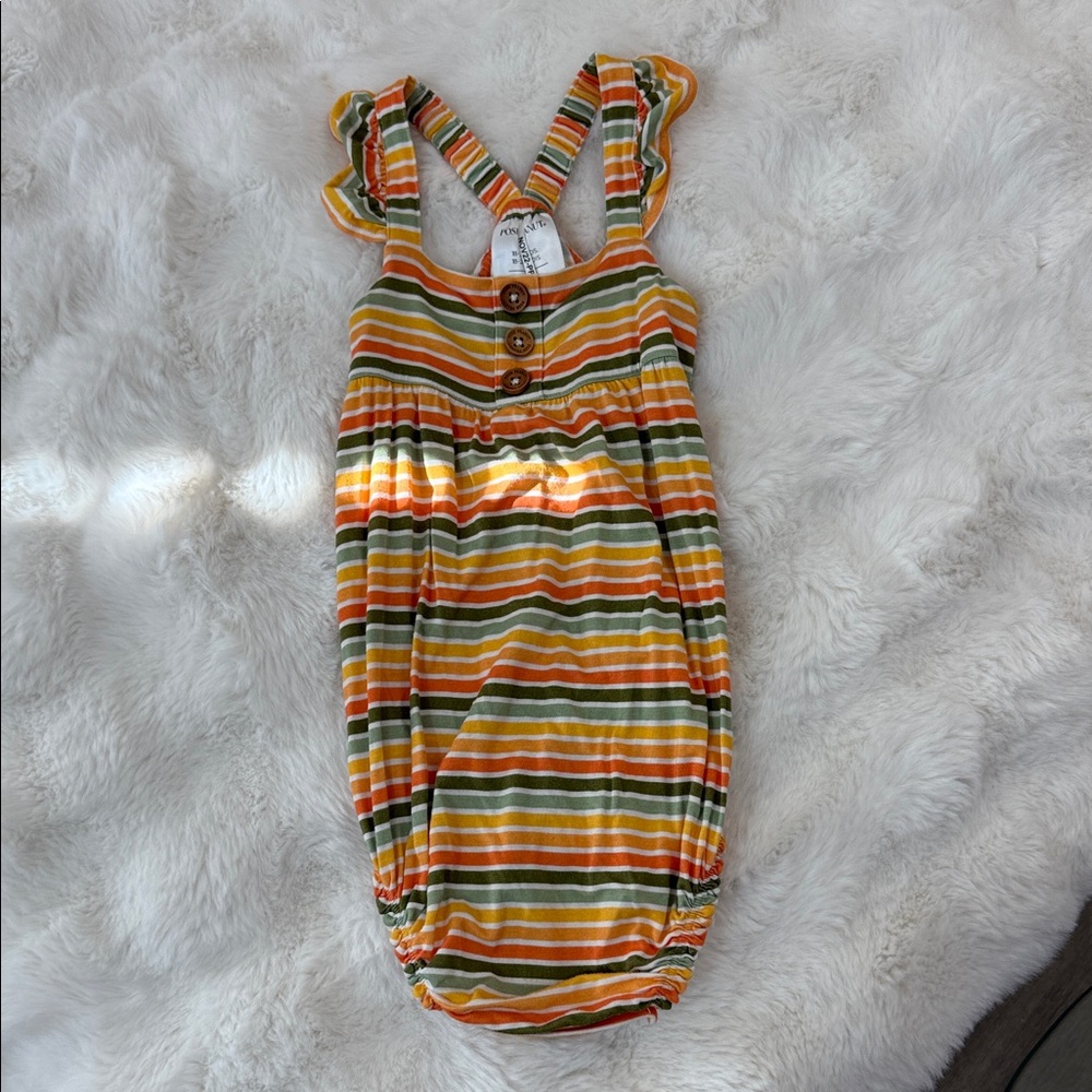 Posh Peanut Striped One Piece - Orange, Green, Yellow